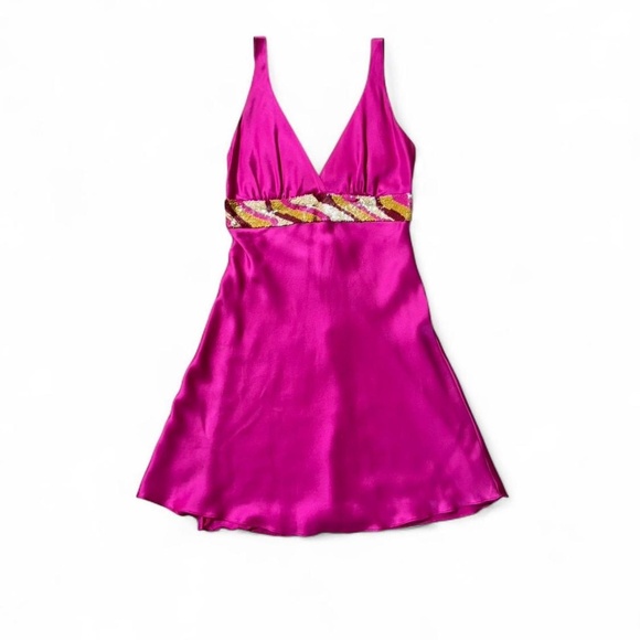 Y2K Hot Pink Mini baby doll dress - Picture 1 of 4